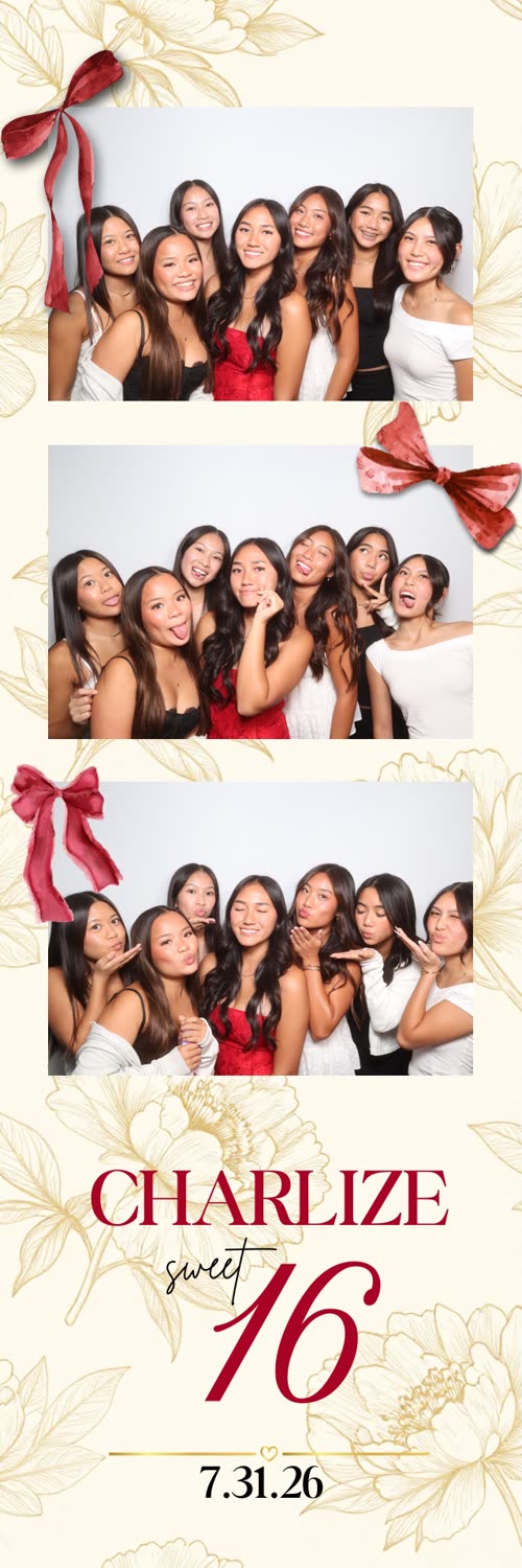 Charlize's Sweet Sixteen photo booth strip